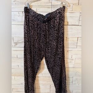 Johnny Was Leopard Print Track Pants